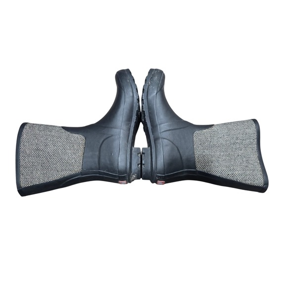 Chooka Classic Mid Calf Racer Herringbone Black Rubber Rain Boots Womens 8 - Picture 7 of 7